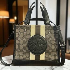 Coach Dempsey Tote 22 in Signature Jacquard with Stripe and Coach